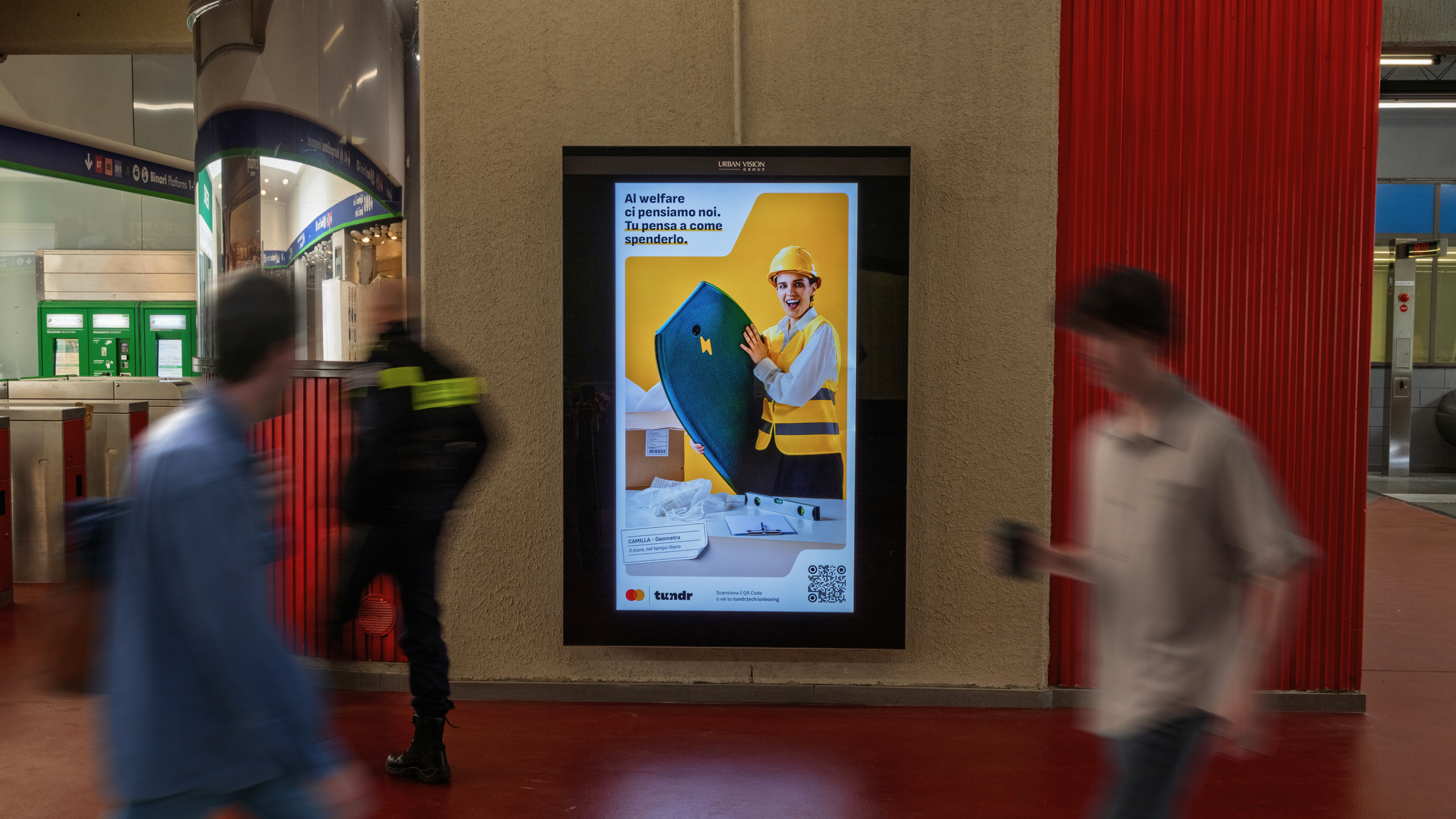 Tundr Mastercard OOH Subway station billboard